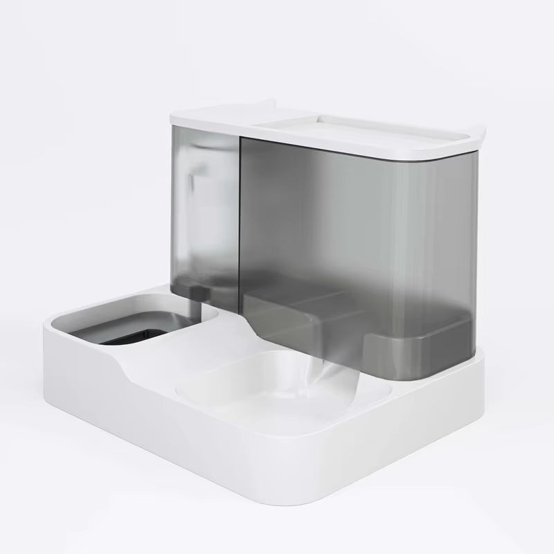 OUZEY Automatic Feeder Cat Dog Food Bowl with Water Fountain Pet Items Large Capacity Raised Stand Dish Bowl for Cat Drinker