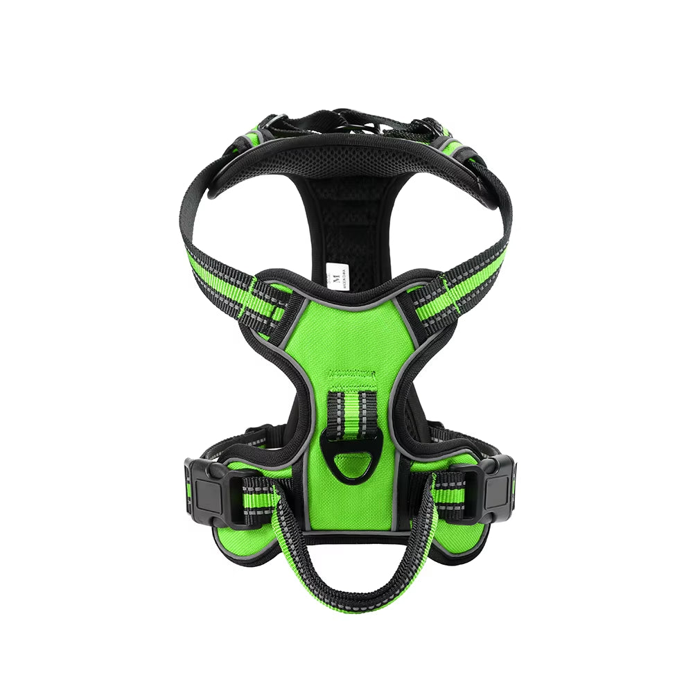 Nylon Adjustable Dog Harness Vest Reflective Pet Harness for Small Medium Large Dogs Breathable Dog Harness No Pull Harness Dog