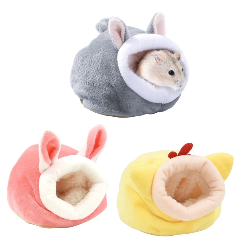 Windproof Hamster Nest Hamster House Glider Guinea Pigs Bunny Winter Plushy Nest