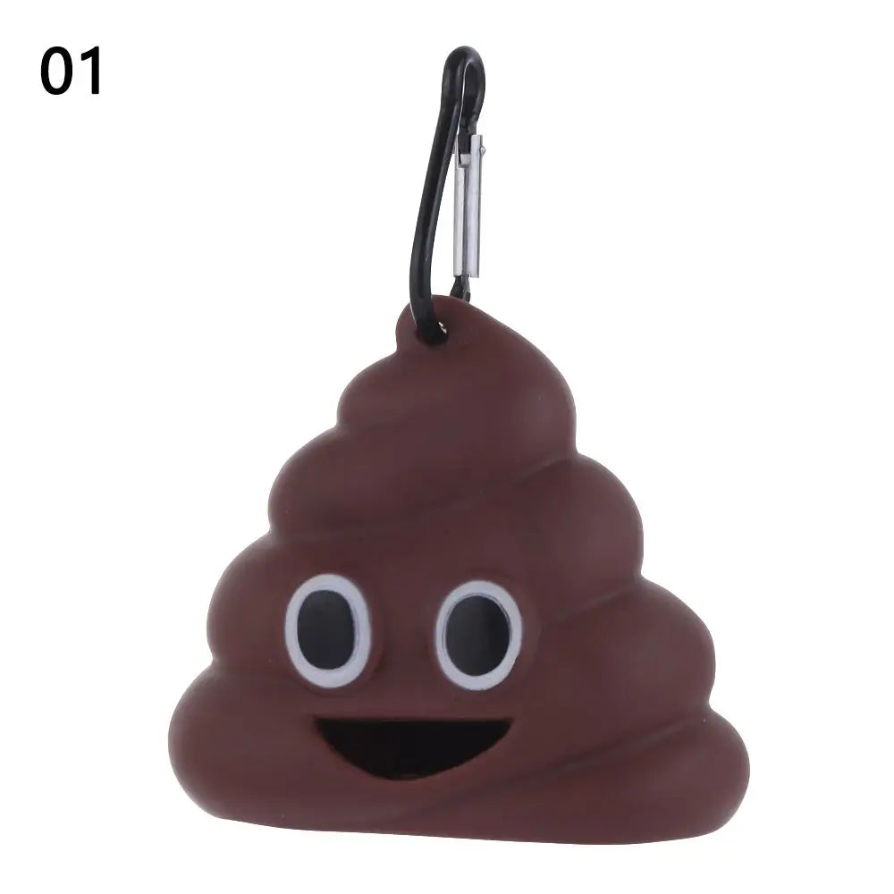Pet Waste Bag Dispenser Poop Bag Dogs Cat Trash Carrier Pet Bag Loader Cleaning Tool Pet Products Fecal Shape Outdoor Portable
