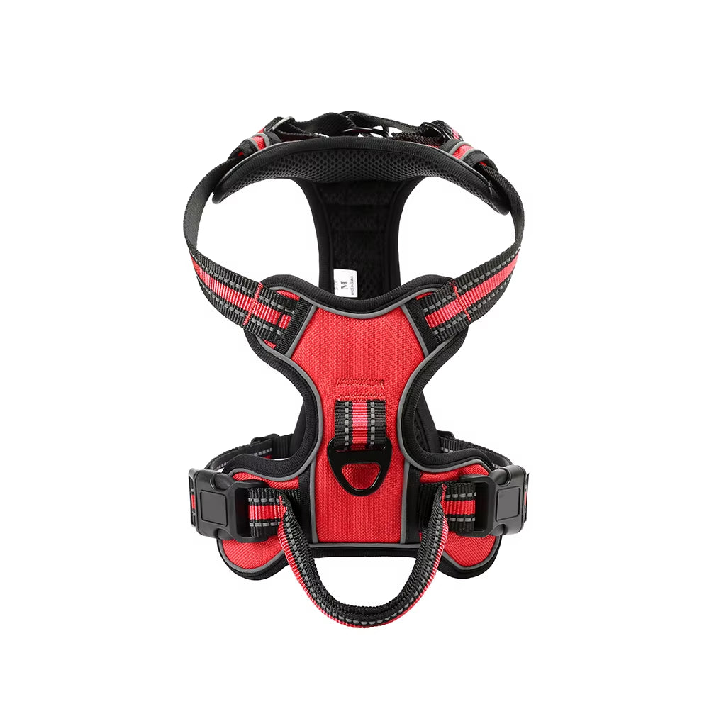 Nylon Adjustable Dog Harness Vest Reflective Pet Harness for Small Medium Large Dogs Breathable Dog Harness No Pull Harness Dog