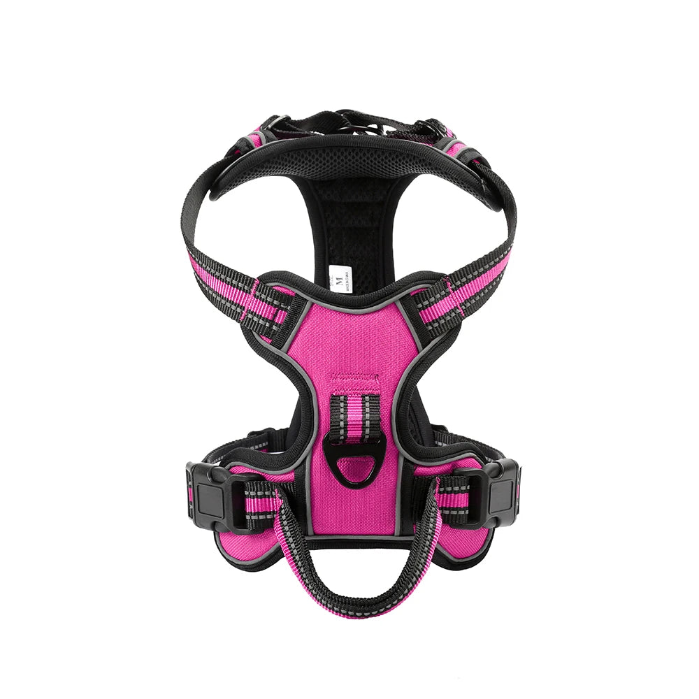Nylon Adjustable Dog Harness Vest Reflective Pet Harness for Small Medium Large Dogs Breathable Dog Harness No Pull Harness Dog