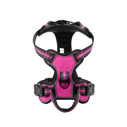 Nylon Adjustable Dog Harness Vest Reflective Pet Harness for Small Medium Large Dogs Breathable Dog Harness No Pull Harness Dog