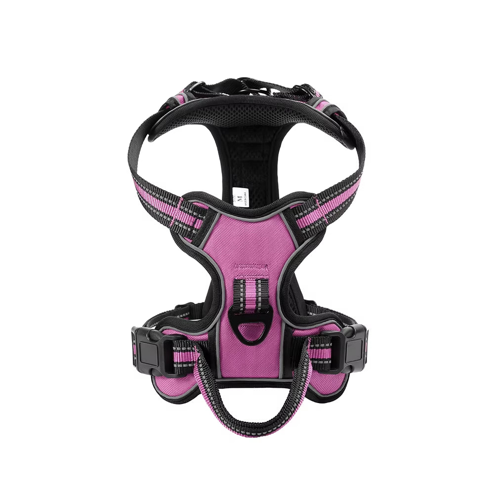 Nylon Adjustable Dog Harness Vest Reflective Pet Harness for Small Medium Large Dogs Breathable Dog Harness No Pull Harness Dog
